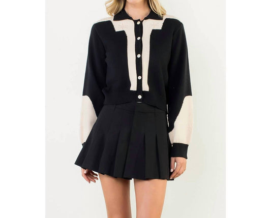 Thml - Colorblock Button Front Knit Cardigan