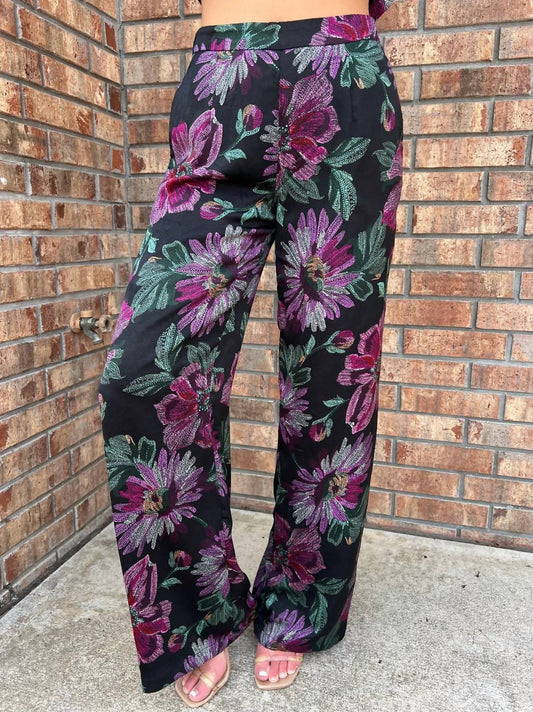Btfl-Life - Mala Midnight Blooms Pants