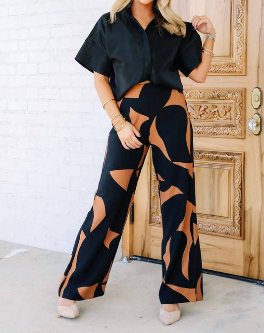 Tribal - Pull On Pant With Smocked Back