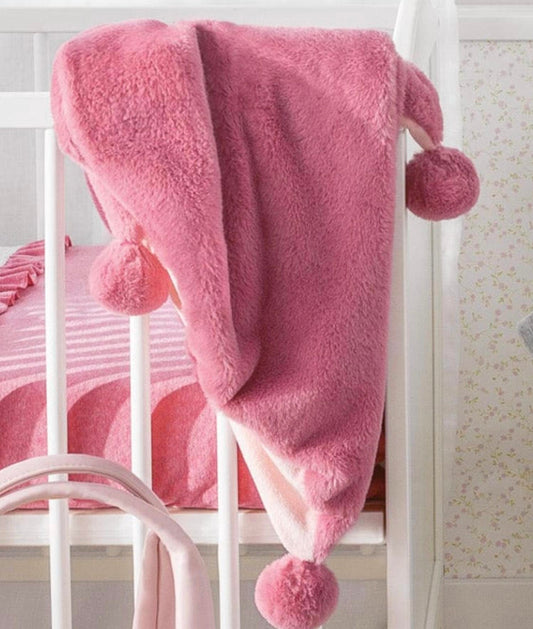 Mayoral - Fur Blanket with Pom Poms
