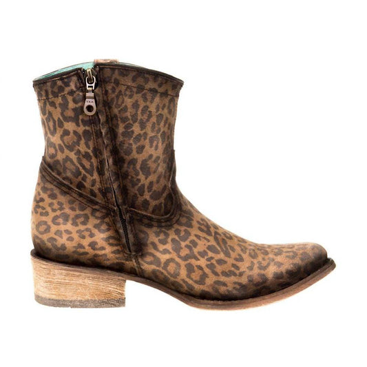 Corral - Women's Leopard Print Zipper Ankle Boot