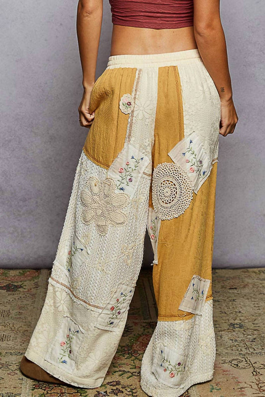 Pol - Lace Patch Pants