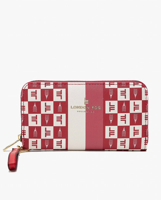 London Fog - Women's Adalia Signature Zip Around Wallet