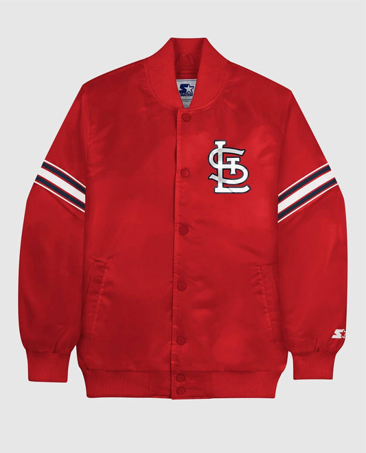 Starter - Men's St. Louis Cardinals Satin Full-snap Jacket
