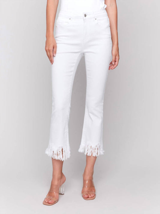 Charlie B - Cropped Jeans With Fringed Hem