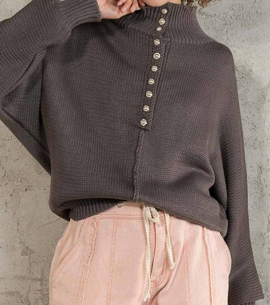 Pol - Pearl Button Sweater