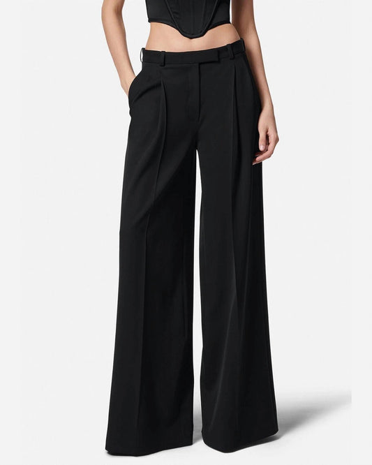Versace - Virgin Wool High-waist Wide Leg Pants