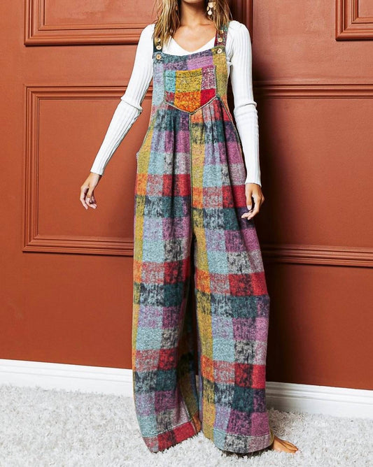 Bibi - Vintage Brushed Checker Overall