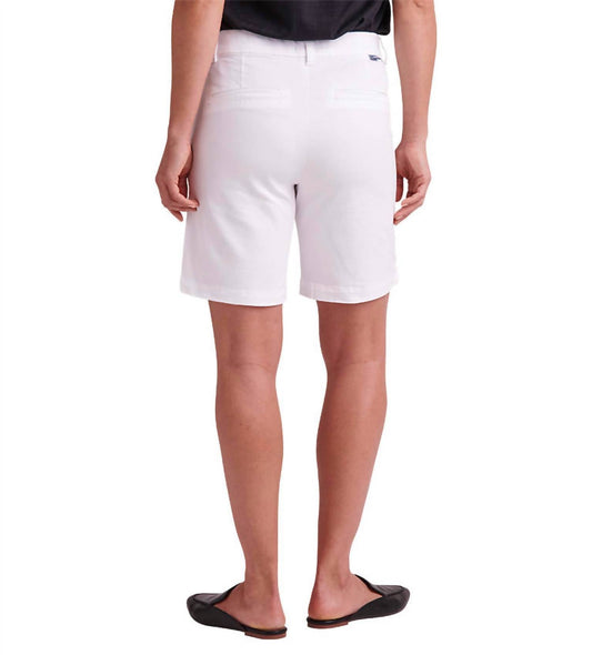 Maddie 8 inch Mid Rise Pull-On Twill Short