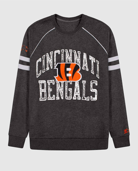 Starter - Men's Cincinnati Bengals Crew Neck Sweatshirt
