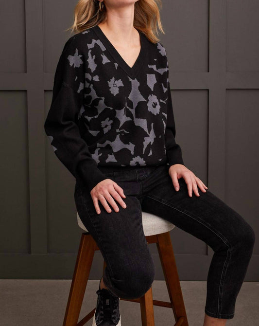 Tribal - V-Neck Intarsia Sweater