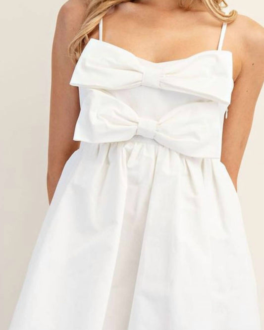 Ee:Some - Bow Front Sleeveless Mini Dress