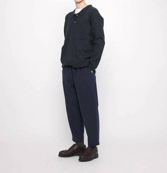 7115 By Szeki - Boiled Wool Pocket Pullover Top