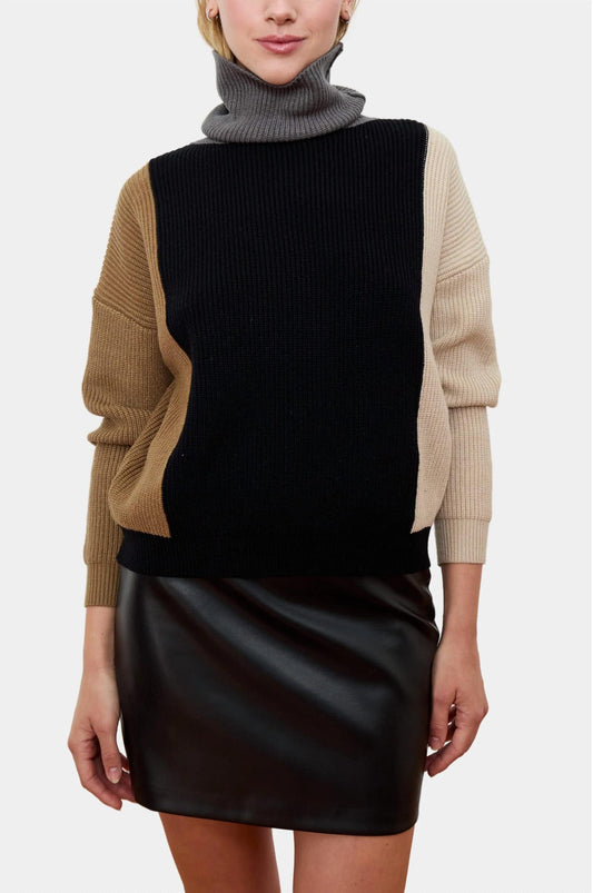 Deluc - Nanci Color Block Turtleneck Sweater