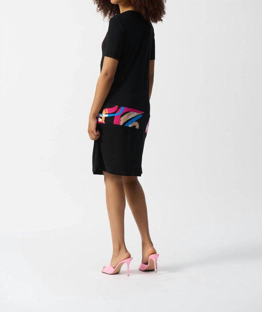 Joseph Ribkoff - Silky Knit Abstract Print Trapeze Dress