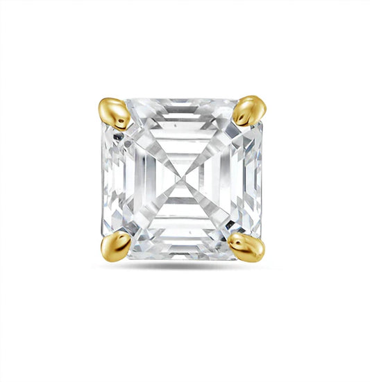 Diana M Jewels - 4.00 Cts Lab Grown Asscher Cut Stud Earrings