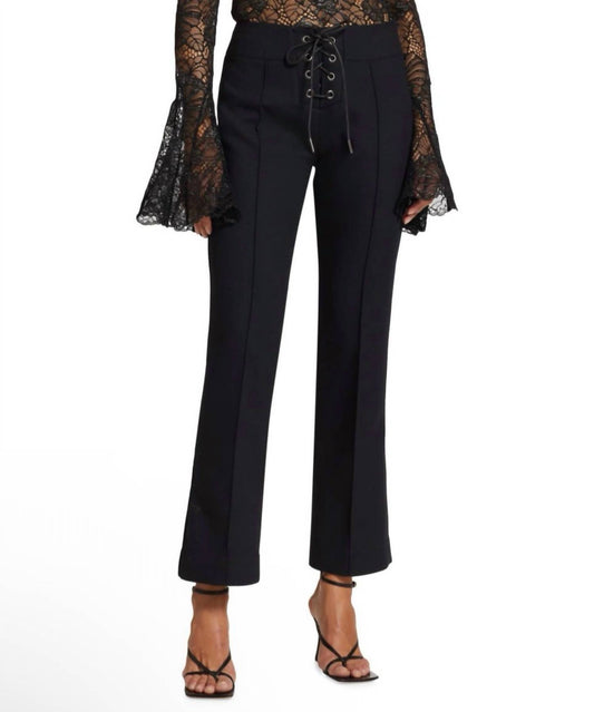 Frame - Lace-up Crepe Kick-flare Pants