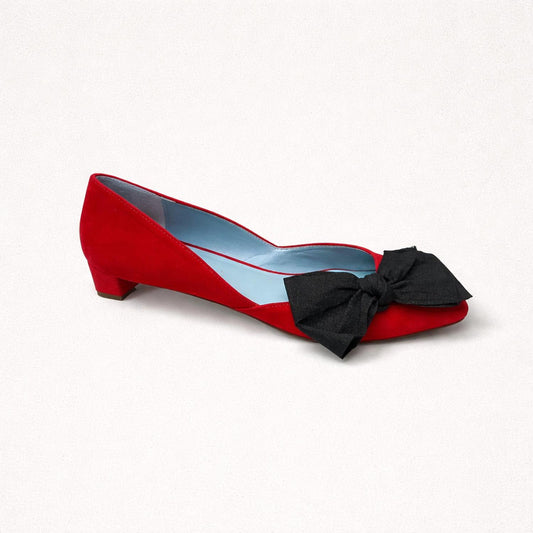 Frances Valentine - Women's Mccall Grace Bow Velvet Shoe
