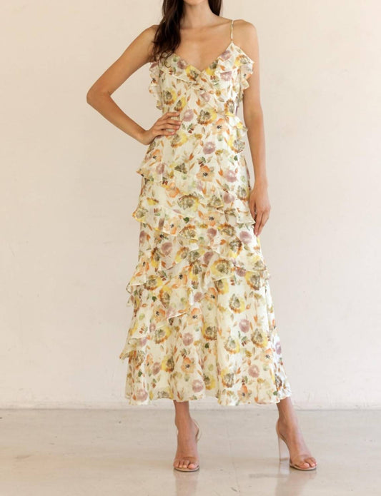 Storia - Fall Floral Midi Dress