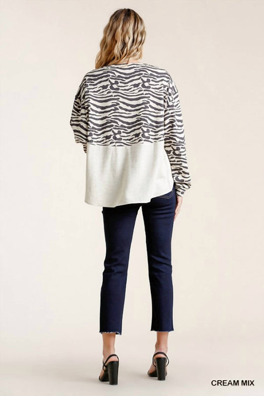 Umgee - Animal Print High Low Top