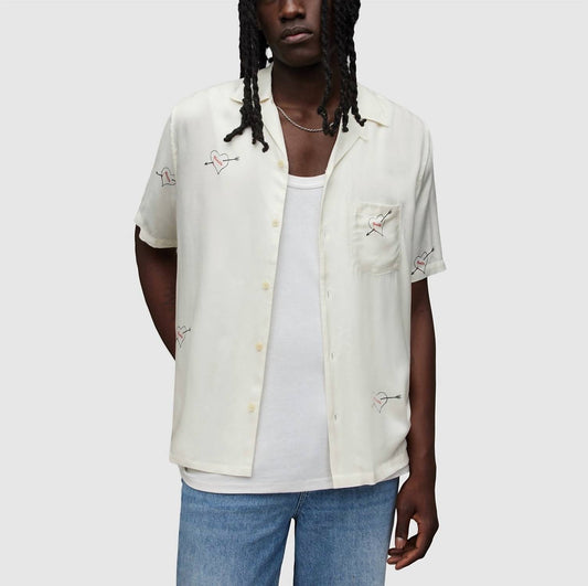 Allsaints - Bow Short Sleeve Button Up Shirt