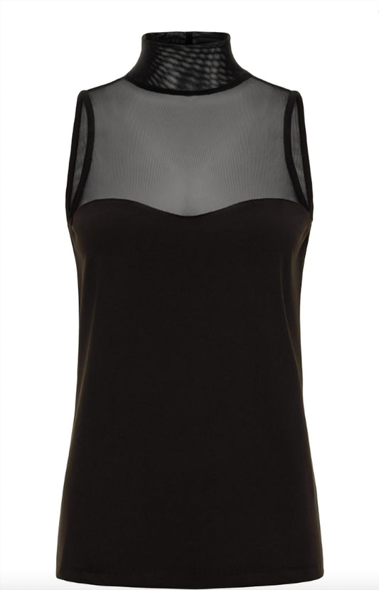 Anatomie - Ellen Sleeveless Mesh Mockneck Top