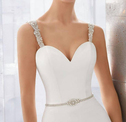 Morilee - Diamante Beaded Satin Belt