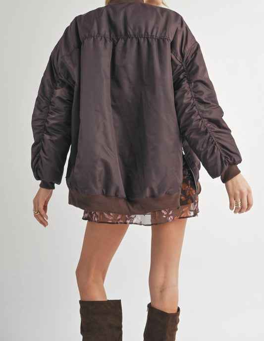 Sage The Label - Mila Shirred Bomber Jacket