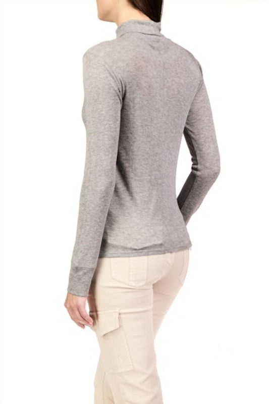 Sanctuary - Exposed Seam Knit Mock Neck Sweater