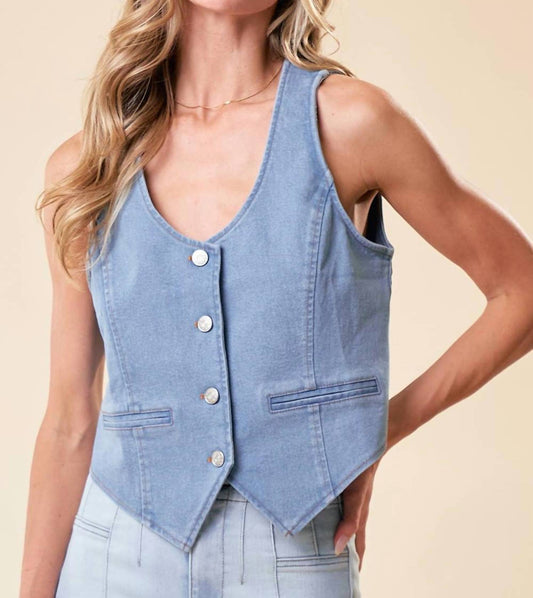 Saints & Hearts - Light Weight Denim Vest