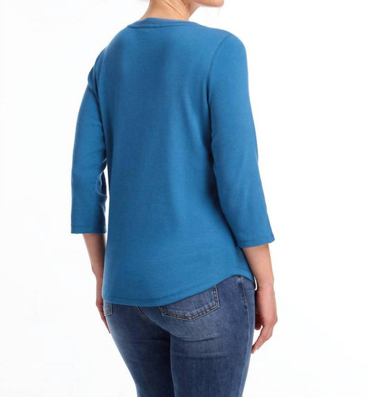 Fdj - V-neck Rib Top