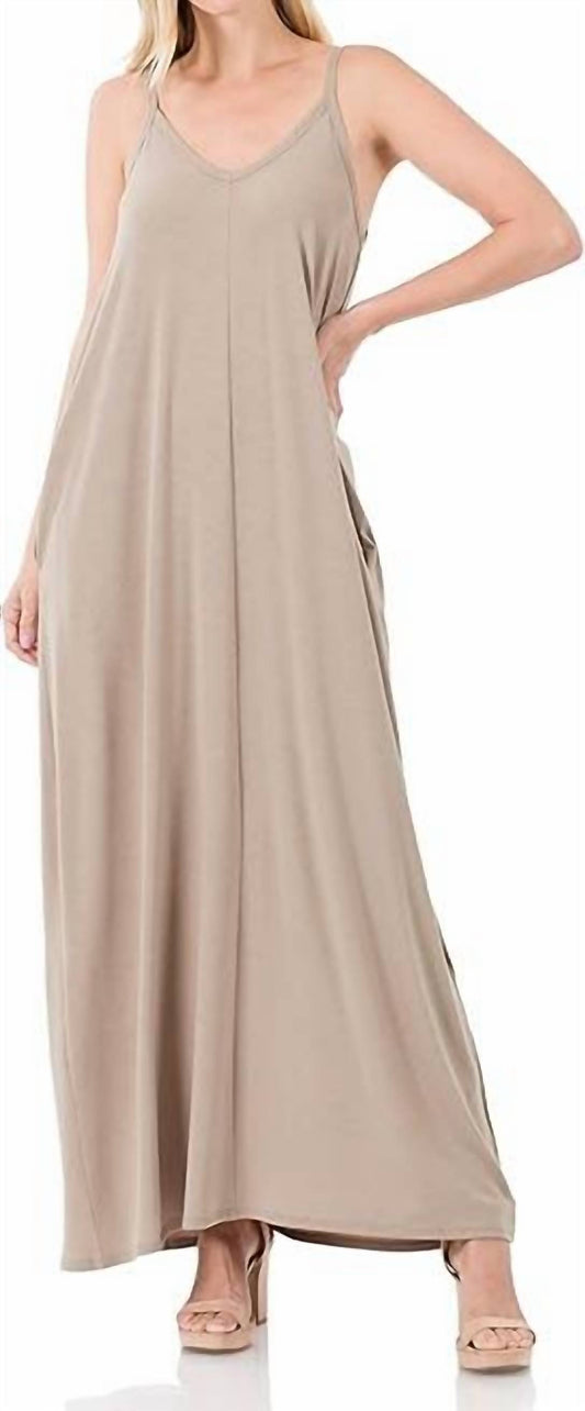 Zenana - Maxi Adjustable Straps Dress