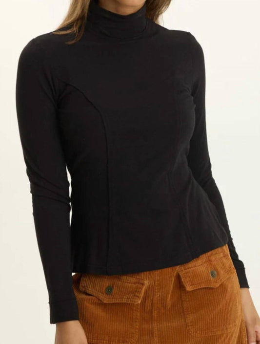 Wearables - Kari Jersey Mock Neck Peplum Top