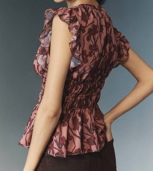 Hutch - Flutter Sleeve V-neck Blouse