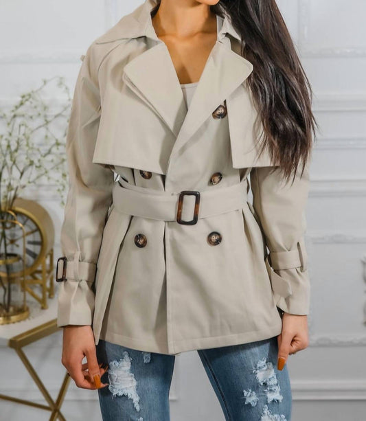 Surelymine - Mid Length Trench Coat Jacket