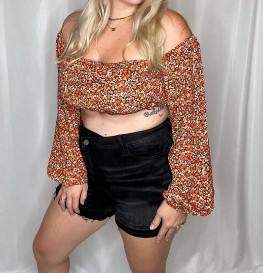 Le Lis - Florals Forever Long Sleeve Crop Top