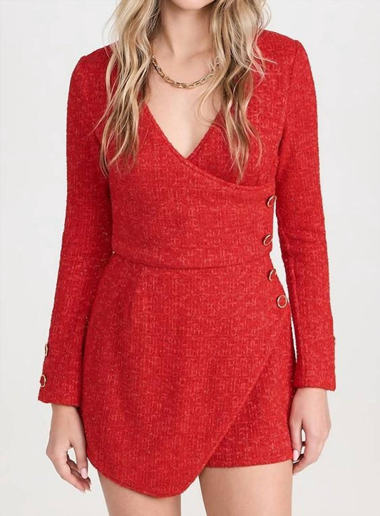 Black Halo - Tweed Demi Romper