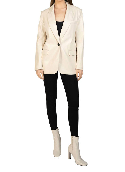 Love Token - Nancy's Boyfriend Faux Leather Blazer