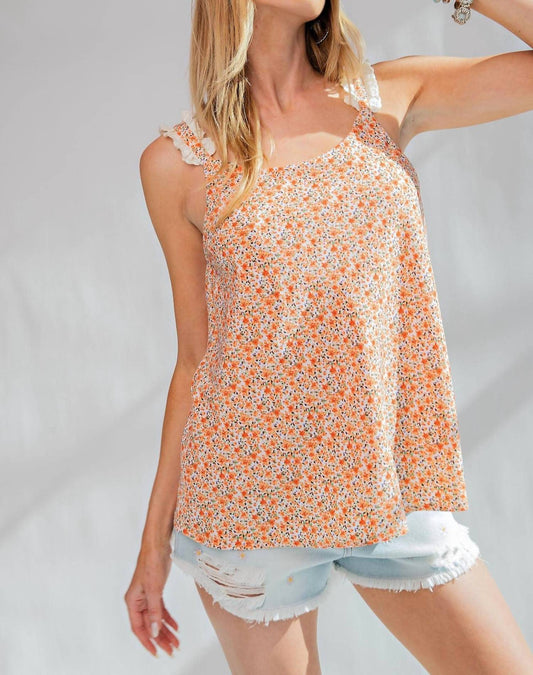 Easel - Floral Lace Strap Top
