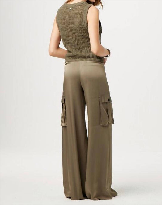 Toccin - Maia Silky Satin Cargo Pant