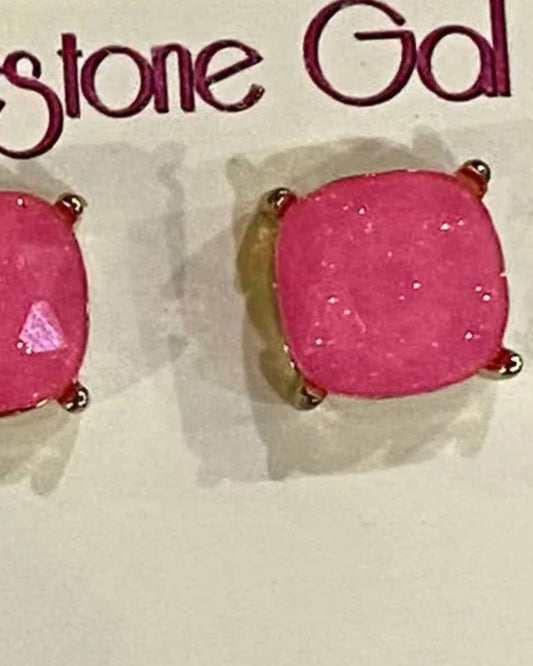 Sophia Collection - Women's Faceted Gem Stud Earrings