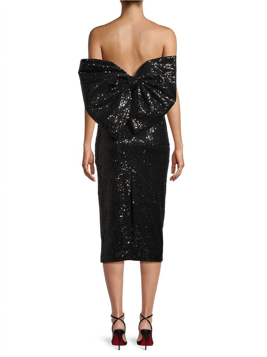 Loulou Sequined Bow-Back Midi-Dress