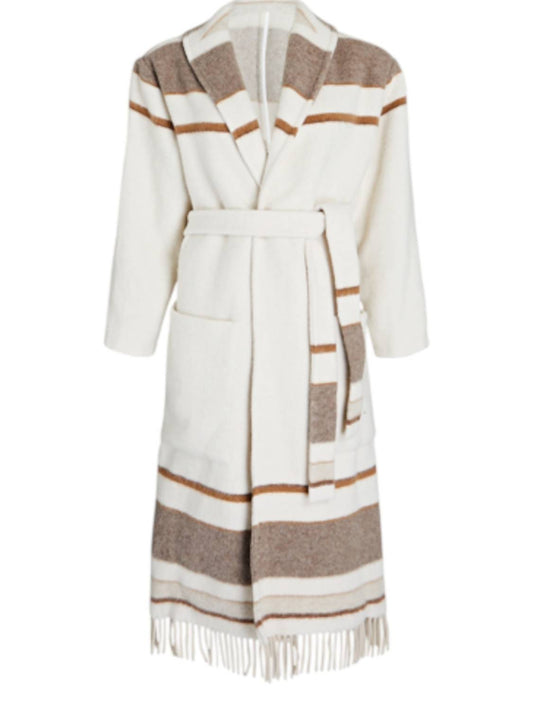 Something Navy - Women's Fringe Robe Coat