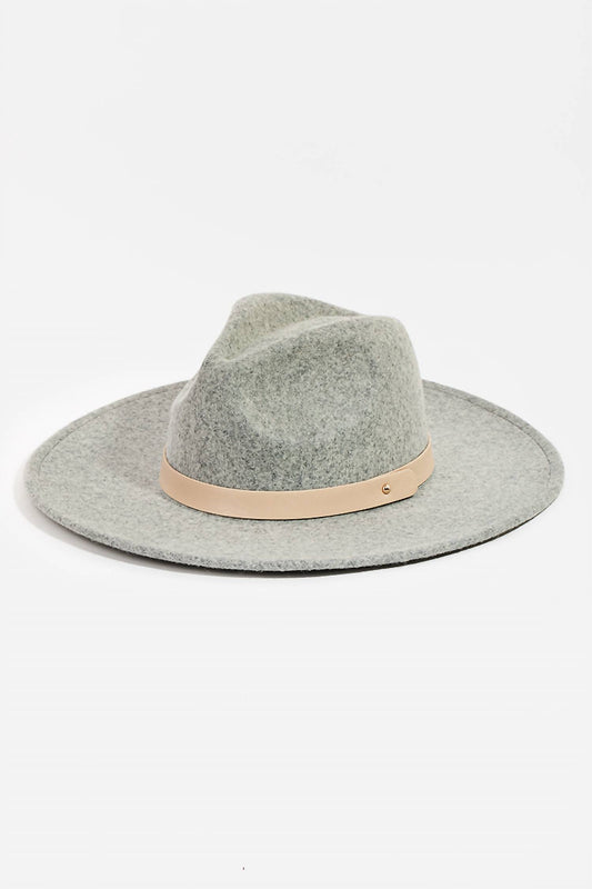 Fame Accessories - Women's Wool Felt Flat Brim Fedora Hat
