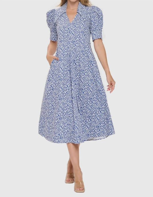 Aryeh - Bubble Sleeve Pleated Dress