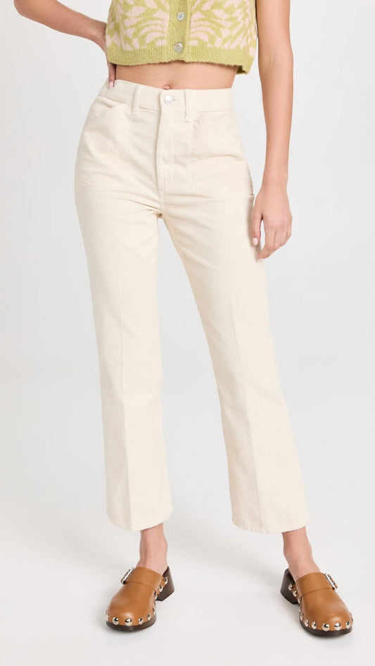 Women 70s Pocket Loose Flare Pants Corduroy
