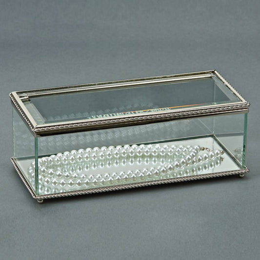 Creative Gifts International - Rectangular Glass Box With Hinged Cover