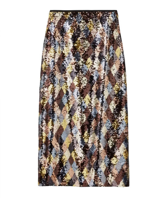 Rixo - Kelly Harlequin Sequin Skirt