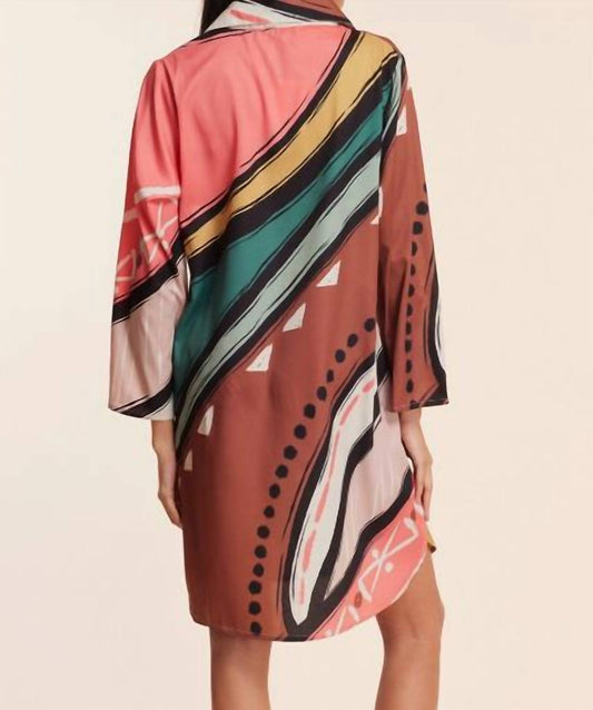 Modaposa - Gabriella Abstract Fall Resort Dress
