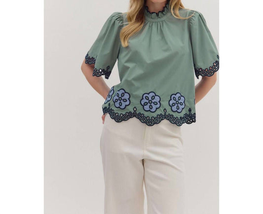 Entro - Saylor Embroidered Top
